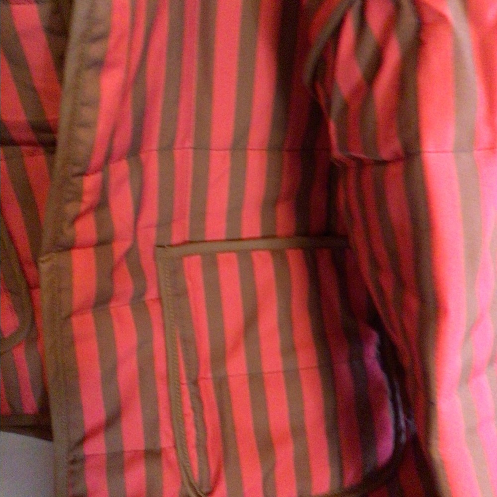 2 left♥️♥️♥️Boho rusty red and cocoa Striped Quilted Jacket - Picture 3 of 8